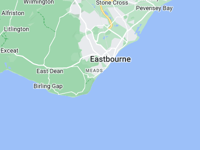 Eastbourne, Cornwall map
