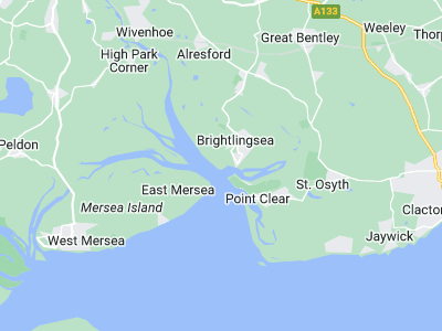 Brightlingsea, Cornwall map