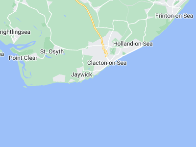 Clacton on Sea, Cornwall map