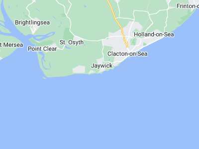 Clacton on Sea, Cornwall map