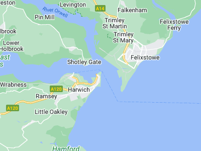 Harwich, Cornwall map