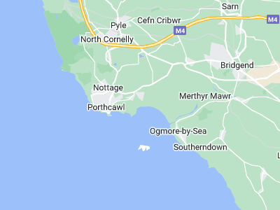 Porthcawl, Cornwall map