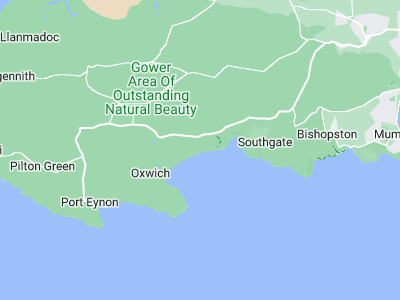 Swansea, Cornwall map