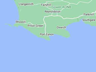 Port Eynon, Cornwall map