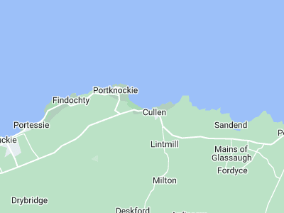 Cullen, Cornwall map