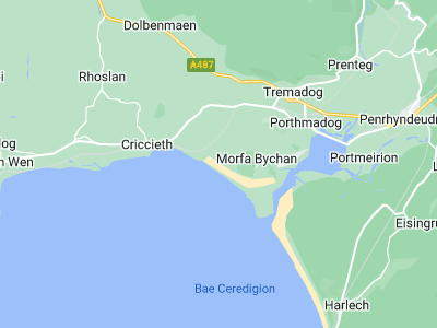 Porthmadog, Cornwall map