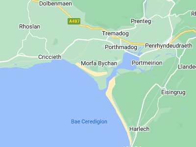 Porthmadog, Cornwall map