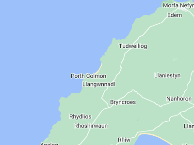 Llangwnnadl, Cornwall map