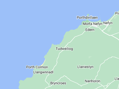 Tudweiliog, Cornwall map