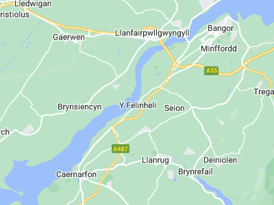 Bangor, Cornwall map