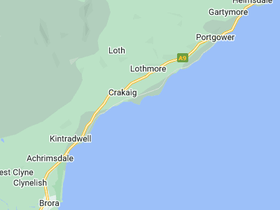Helmsdale, Cornwall map