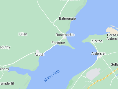 Fortrose, Cornwall map