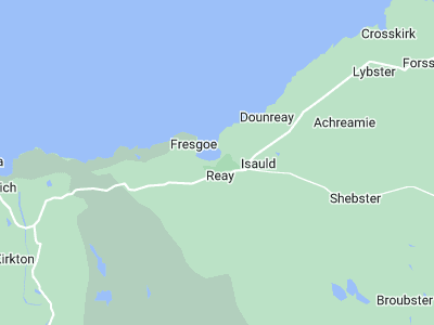 Thurso, Cornwall map