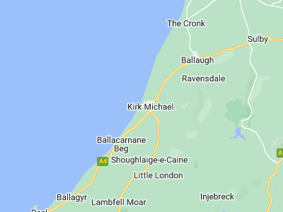 Kirk Michael, Cornwall map