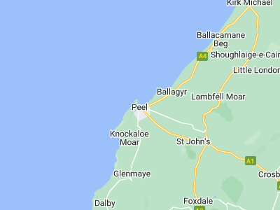 Peel, Cornwall map