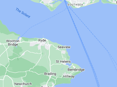 Ryde, Cornwall map
