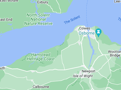 Cowes, Cornwall map