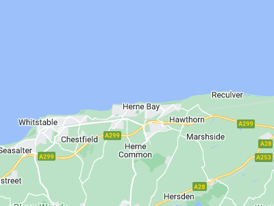 Herne Bay, Cornwall map