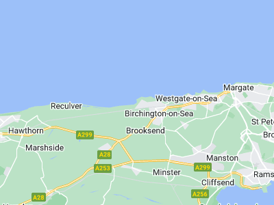 Birchington, Cornwall map