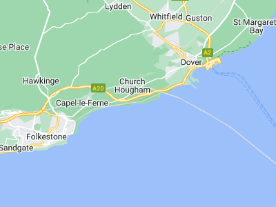 Dover, Cornwall map
