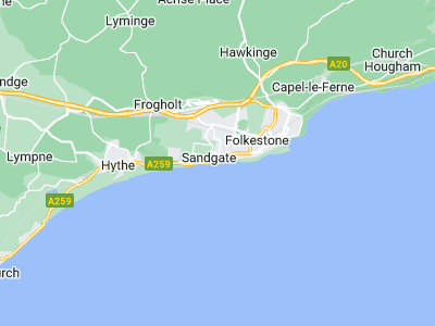 Folkestone, Cornwall map