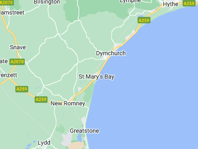 Hythe, Cornwall map