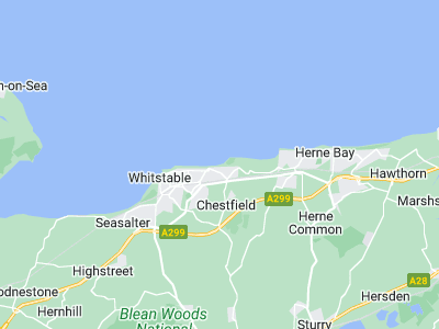 Whitstable, Cornwall map