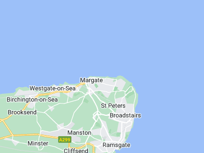 Margate, Cornwall map