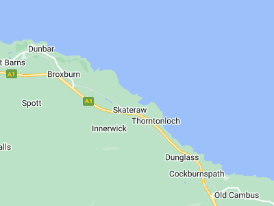 Dunbar, Cornwall map