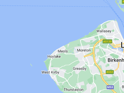 Hoylake, Cornwall map