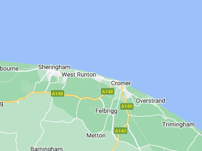 Cromer, Cornwall map