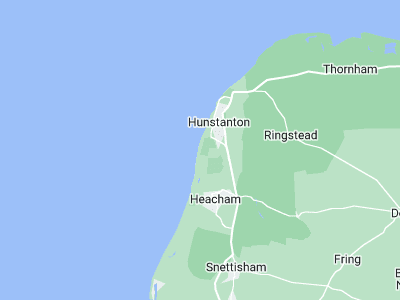Hunstanton, Cornwall map