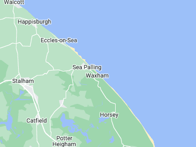 Sea Palling, Cornwall map