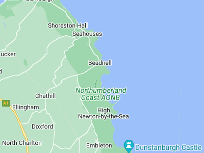 Beadnell, Cornwall map