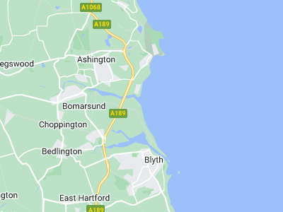 Ashington, Cornwall map