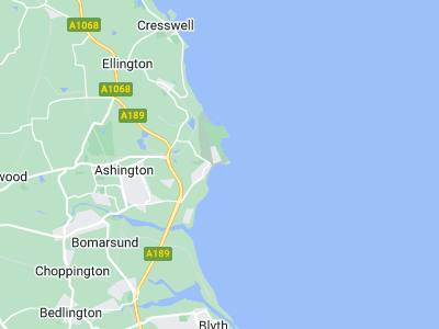 Ashington, Cornwall map