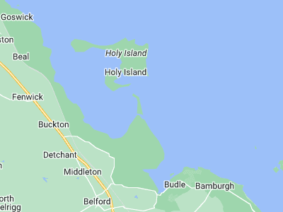 Bamburgh, Cornwall map