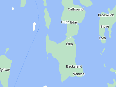 Eday, Cornwall map