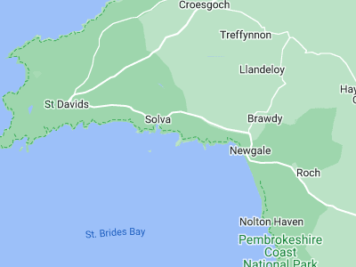 Solva, Cornwall map