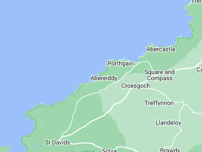 Abereiddy, Cornwall map