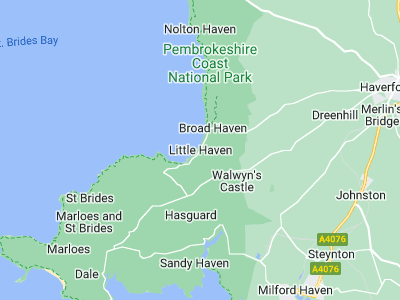 Broad Haven, Cornwall map