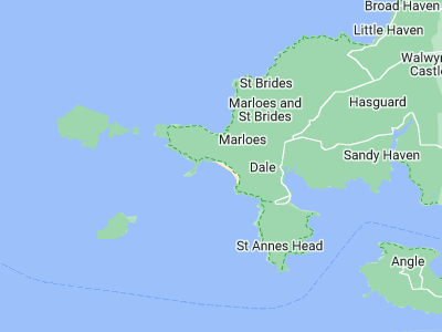 Milford Haven, Cornwall map