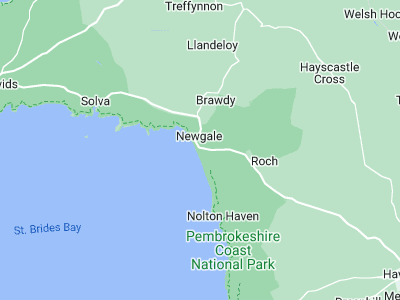 St Davids, Cornwall map