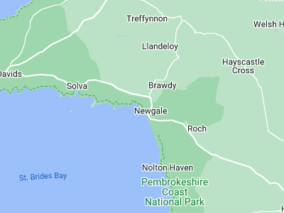 Newgale, Cornwall map