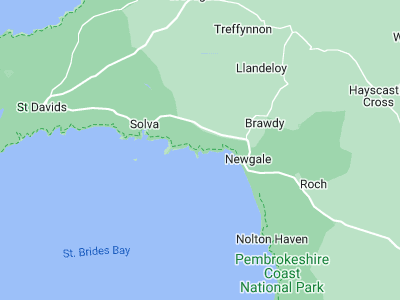 Newgale, Cornwall map