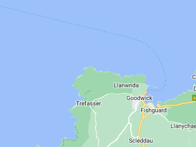 Fishguard, Cornwall map