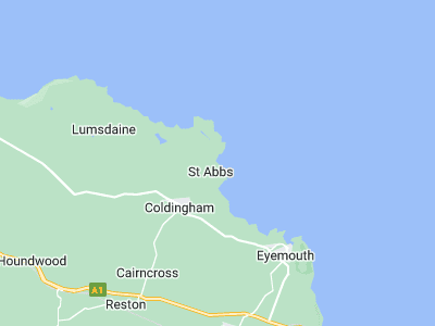 Coldingham, Cornwall map