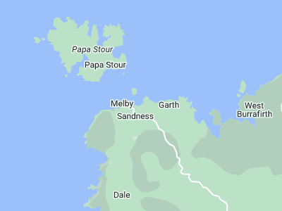 Sandness, Cornwall map