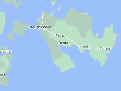 Fetlar, Cornwall map