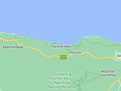Porlock, Cornwall map